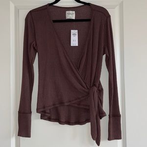 NWT A&F soft & cozy wrap top